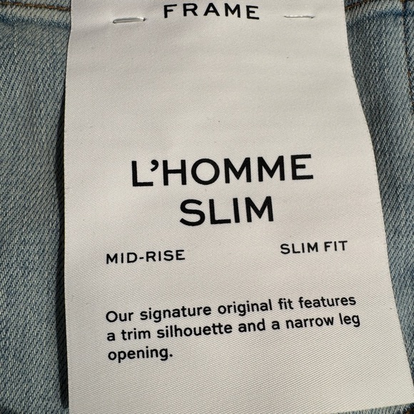 New button off Light Blue Denim Jeans Frame 32 slim fit mid rise - Picture 6 of 8